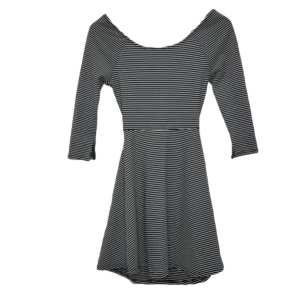 La Hearts Black and white pinstripe Fit & flare